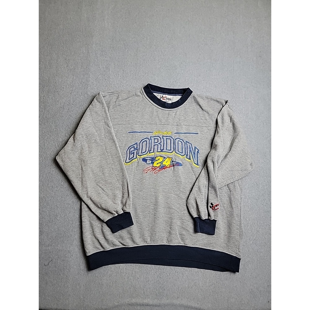 Chase Authentics Jeff Gordon Sweatshirt Mens XL Gray Vintage NASCAR Nutmeg 24